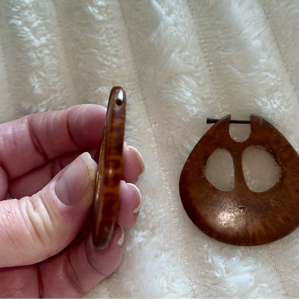 Wooden Teardrop Earrings